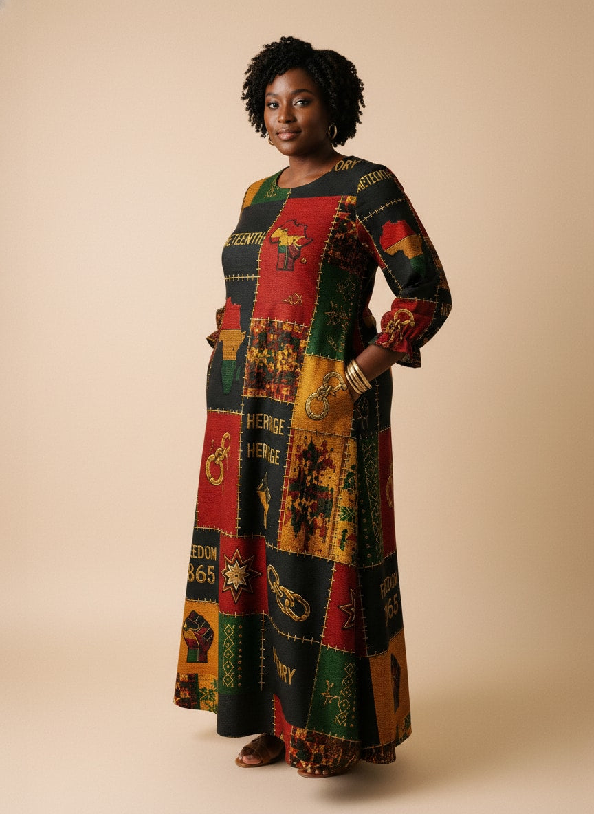 'Kumbuka' Long Sleeve Maxi Dress