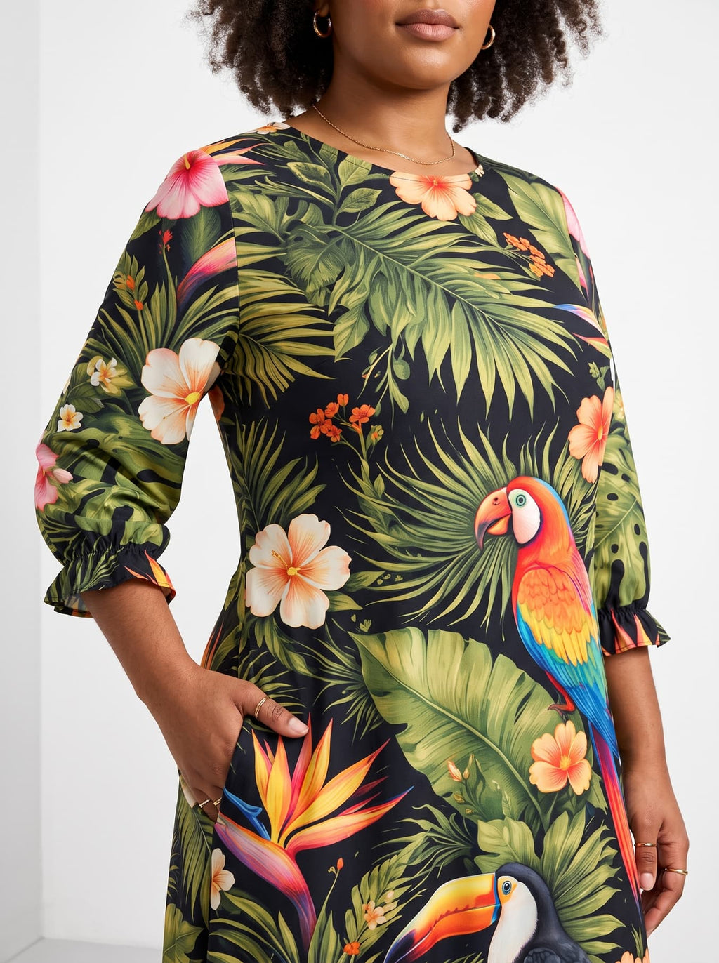 'Kasuku' Long Sleeve Maxi Dress