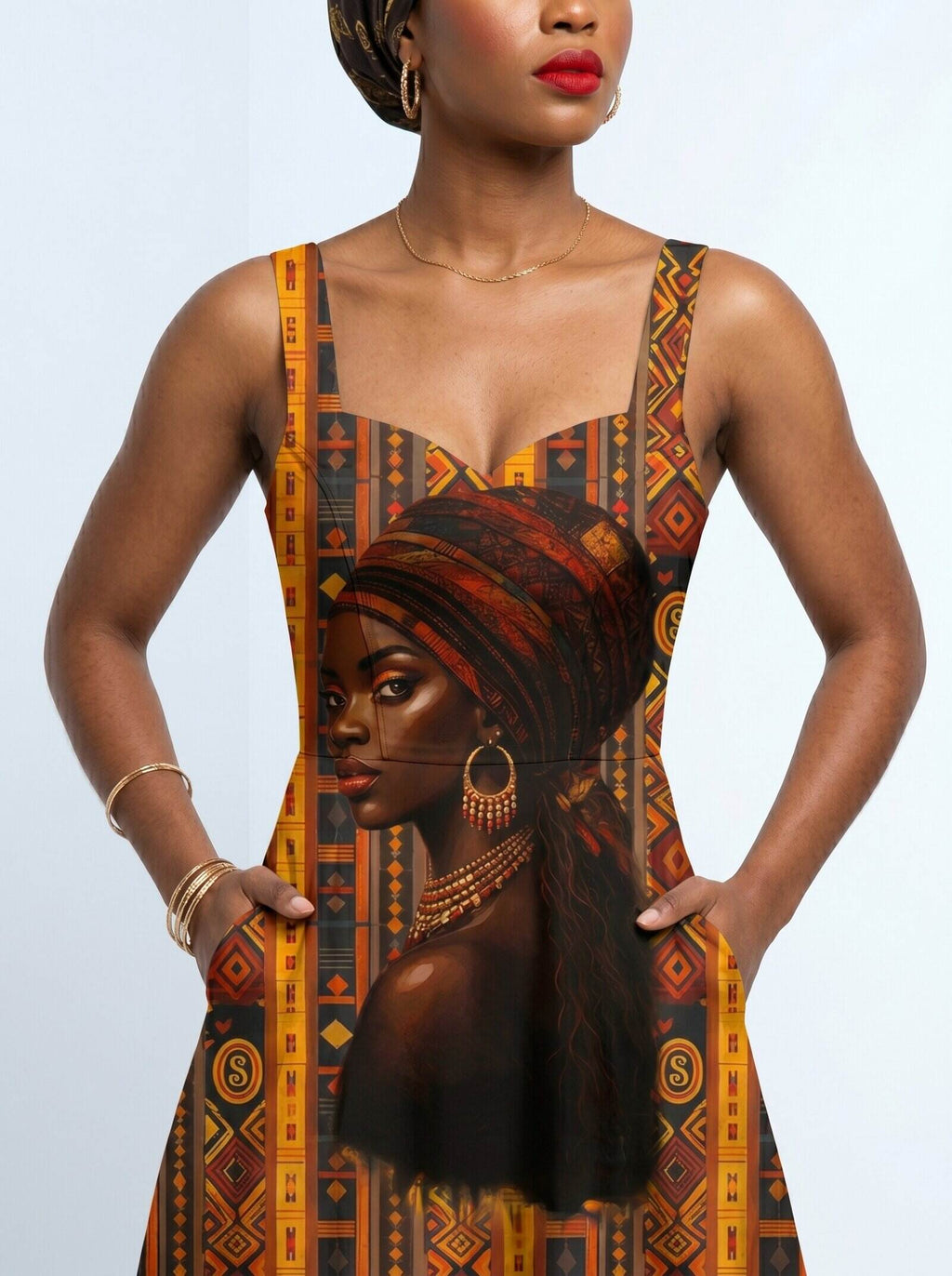 Melanin Radiance Cotton Corset Dress