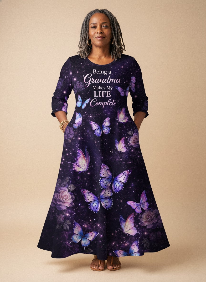 'Nyamekye' Long Sleeve Maxi Dress