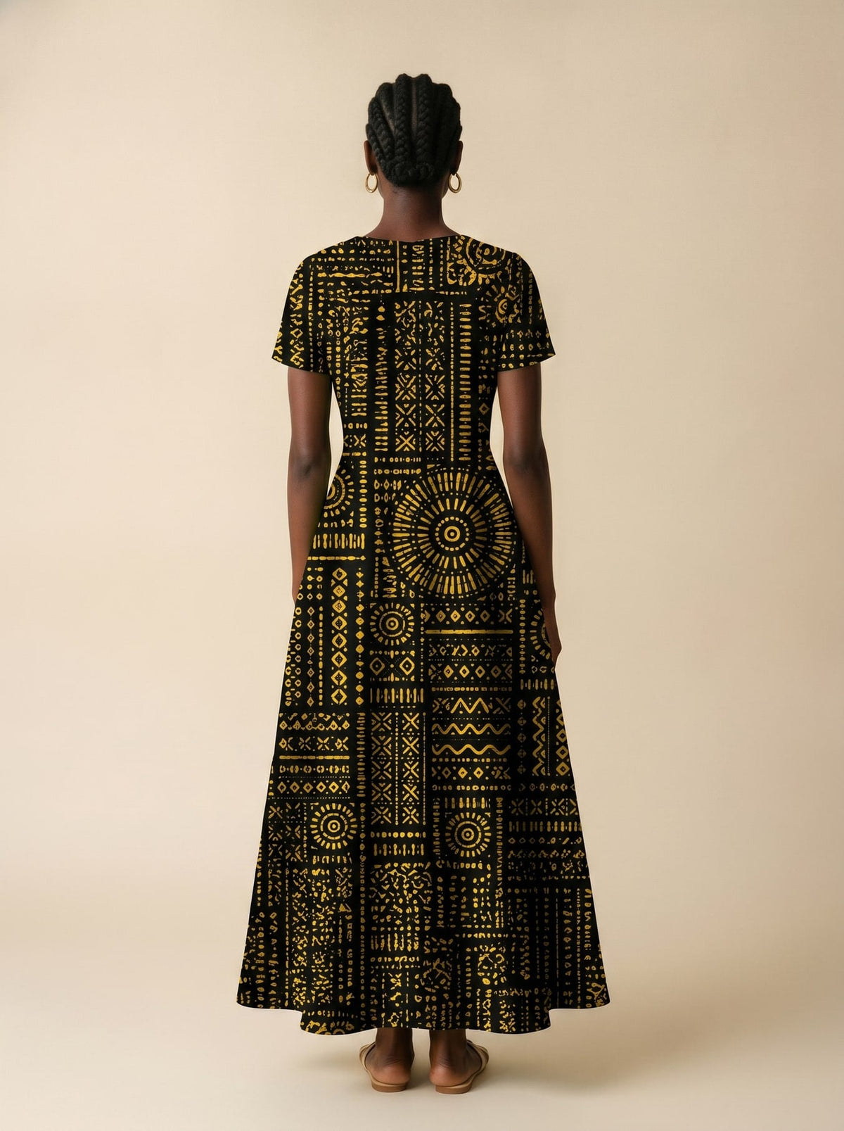'Lamu' Short Sleeve Maxi Dress