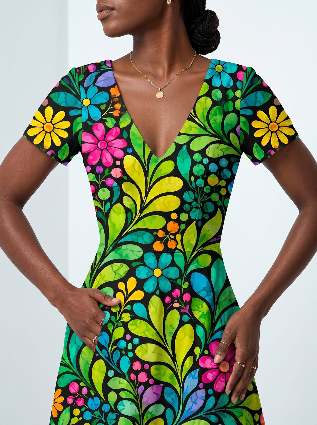 'Zumaridi' Short Sleeve Maxi Dress