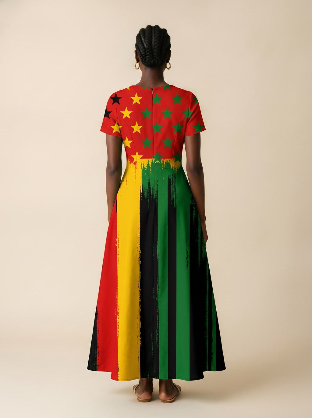 'Kwanza' Short Sleeve Maxi Dress