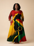 'Uhuru' Long Sleeve Maxi Dress