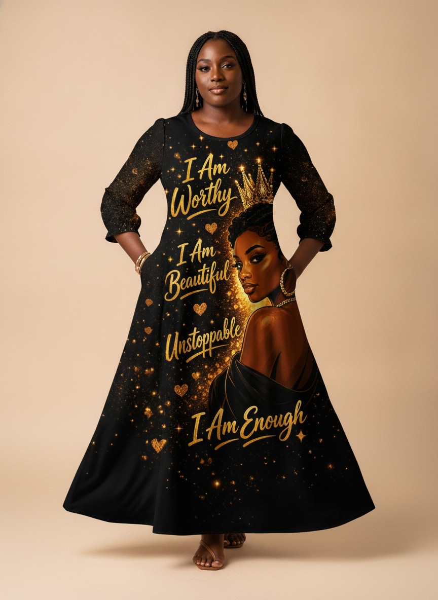 'Tunu' Long Sleeve Maxi Dress