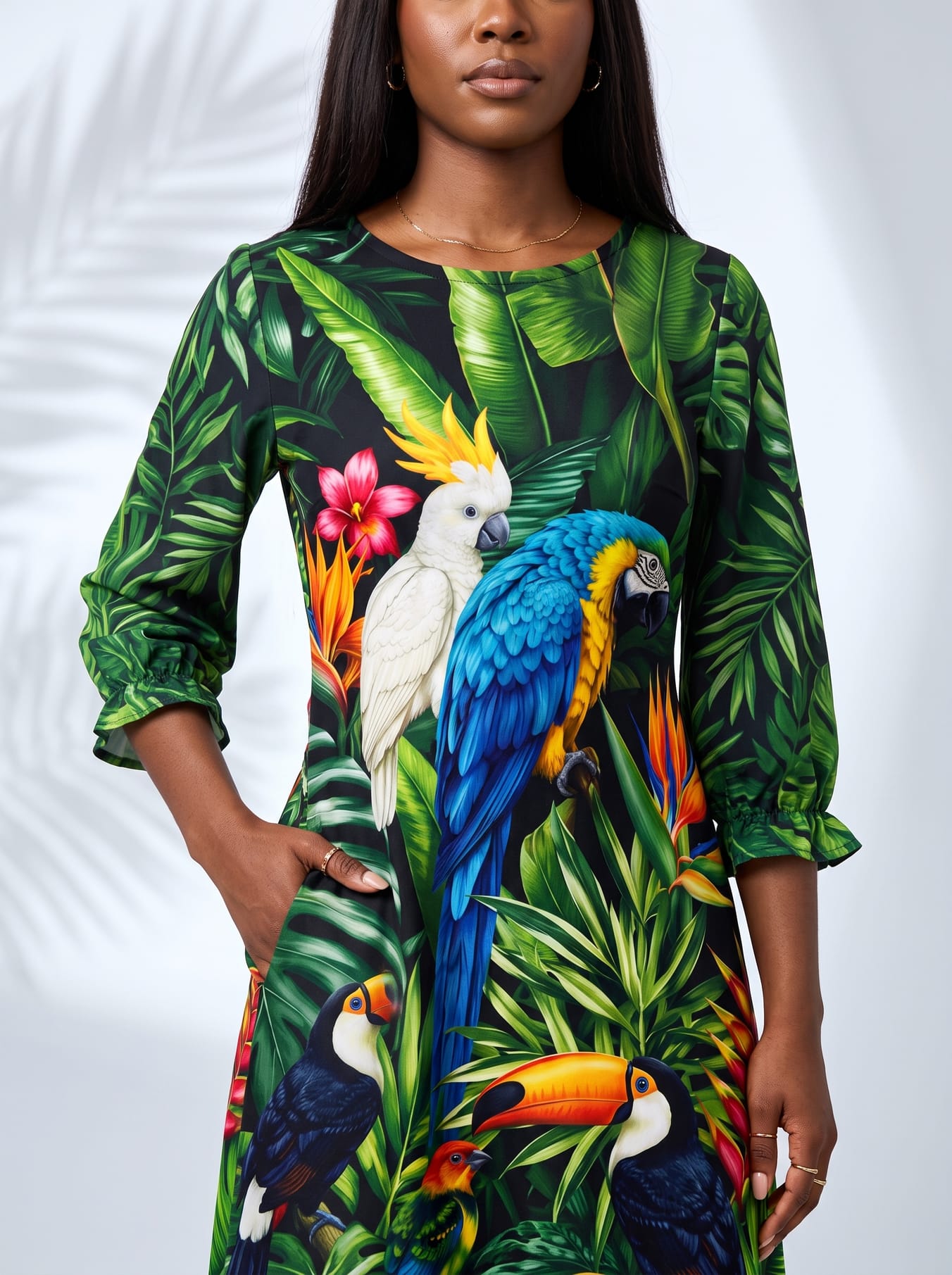 'Manyoya' Long Sleeve Maxi Dress