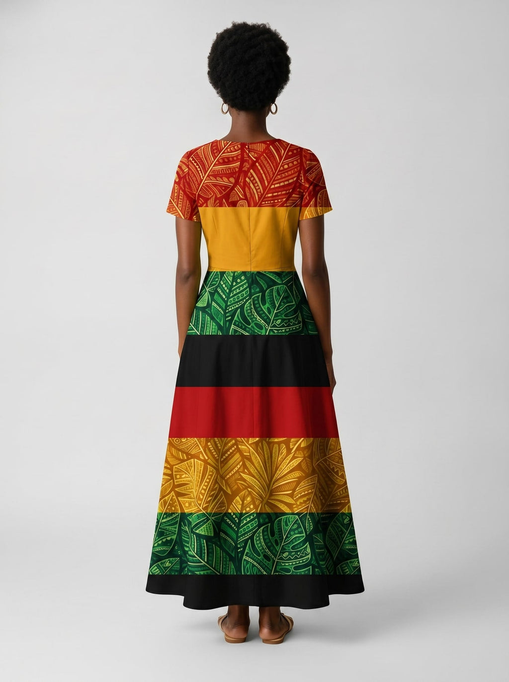 'Accra' Short Sleeve Maxi Dress