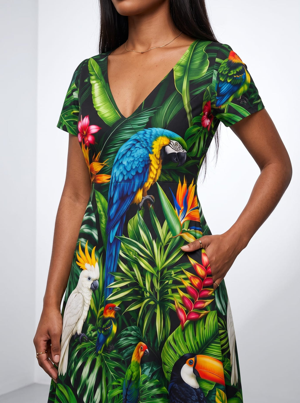 'Manyoya' Short Sleeve Maxi Dress