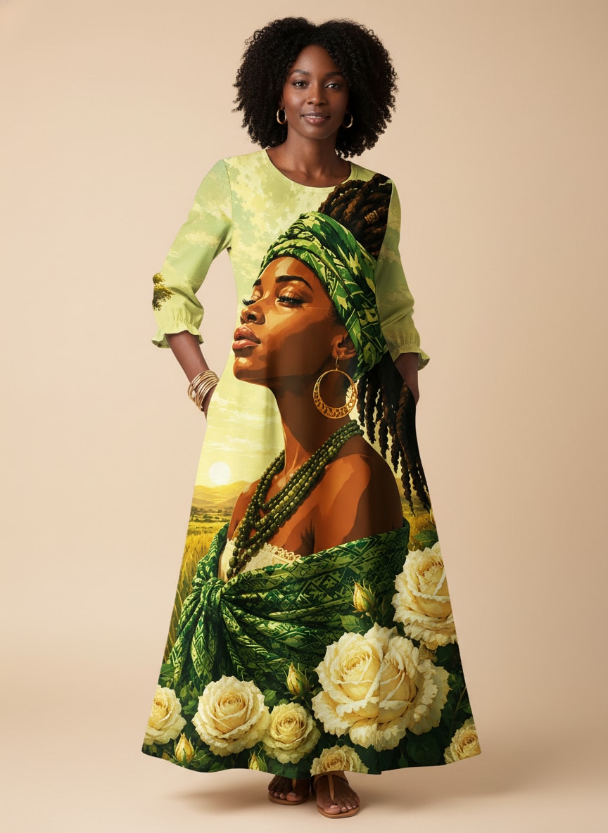 'Tulia' Long Sleeve Maxi Dress