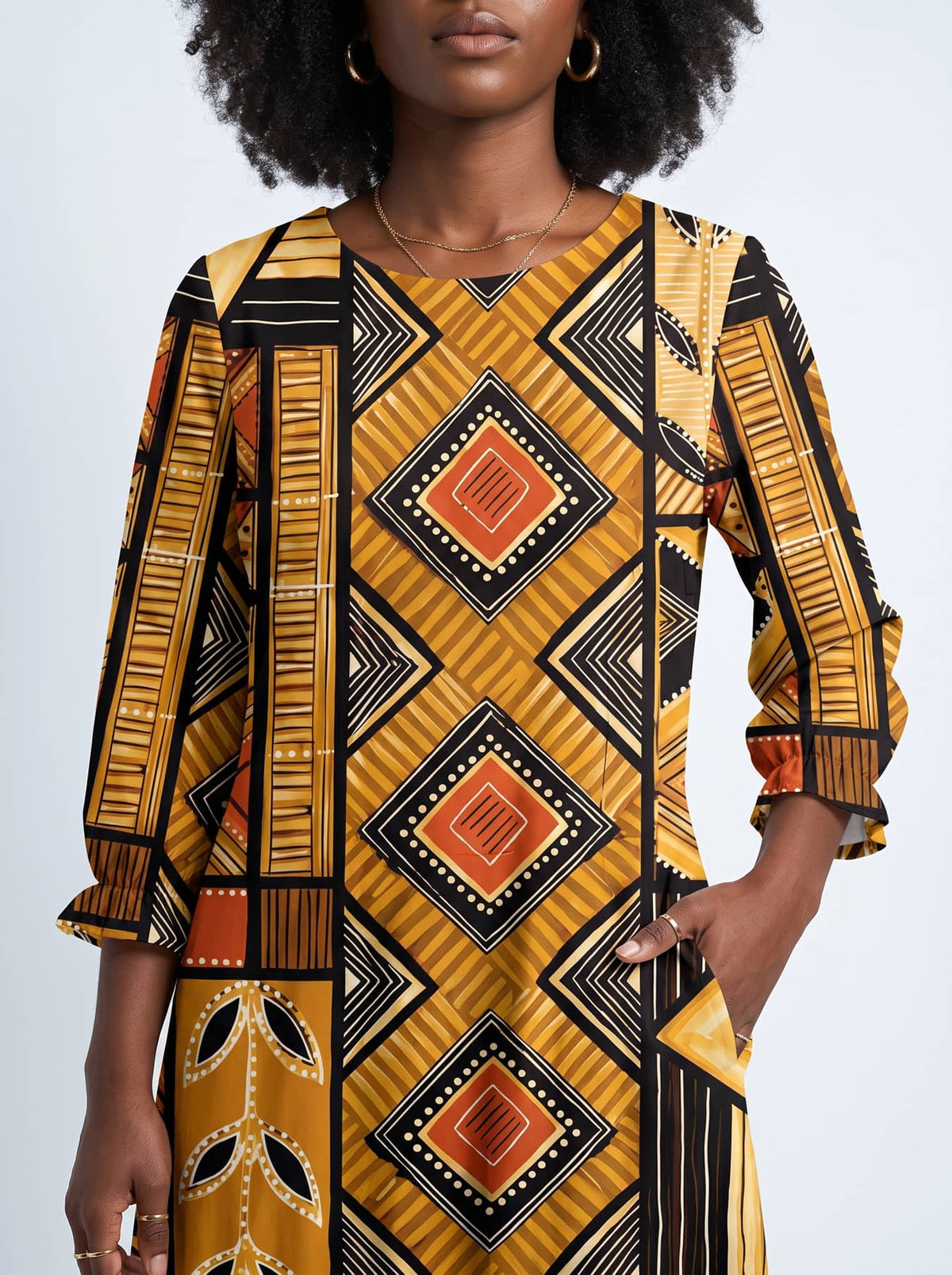 'Ardhi' Long Sleeve Maxi Dress