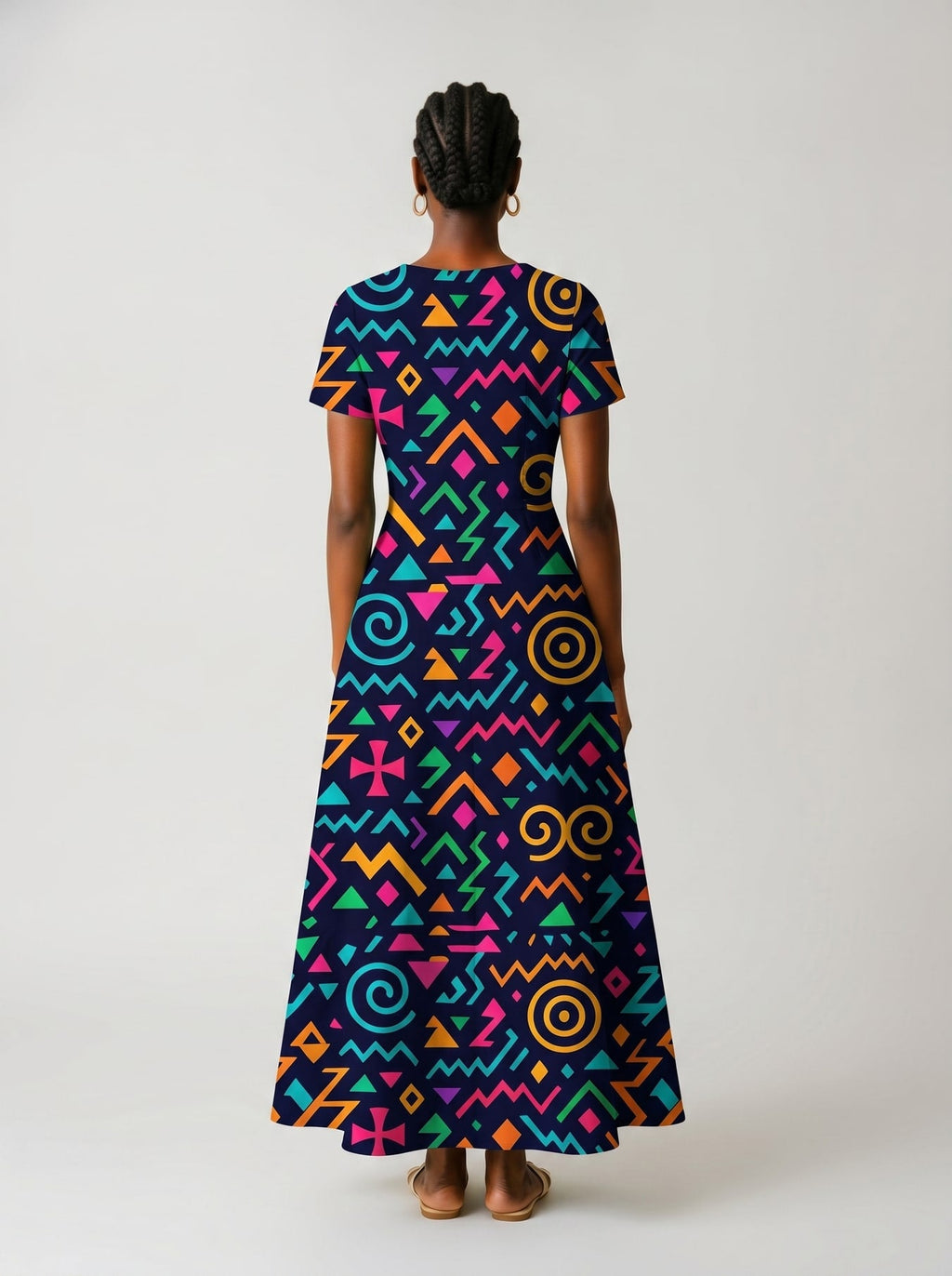 'Ubuntu' Short Sleeve Maxi Dress