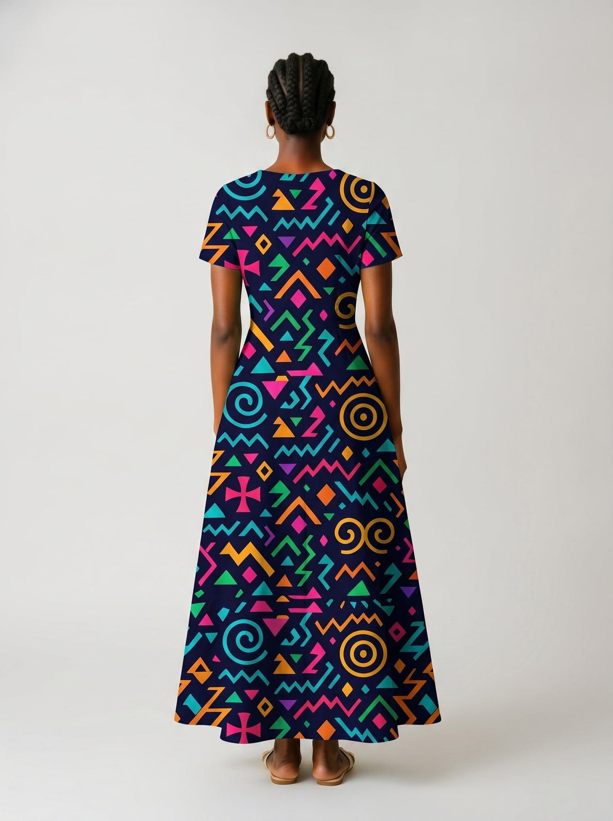 'Ubuntu' Short Sleeve Maxi Dress