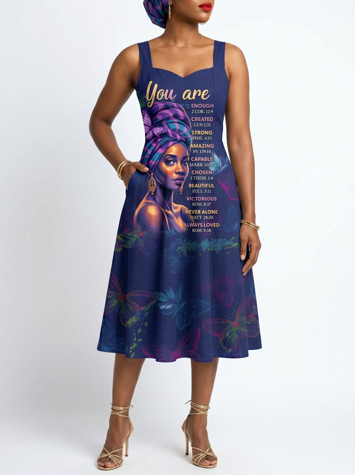 Blue Orchid Cotton Corset Dress