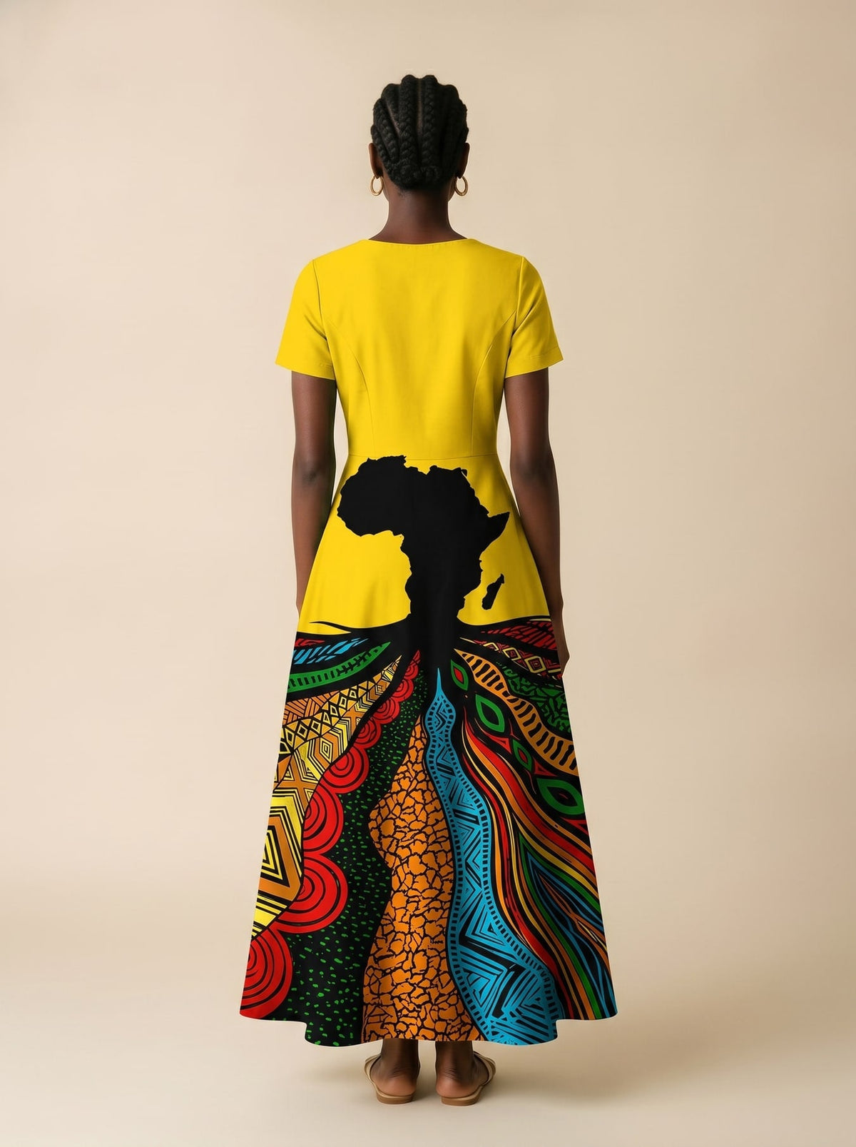 'Mzizi' Short Sleeve Maxi Dress