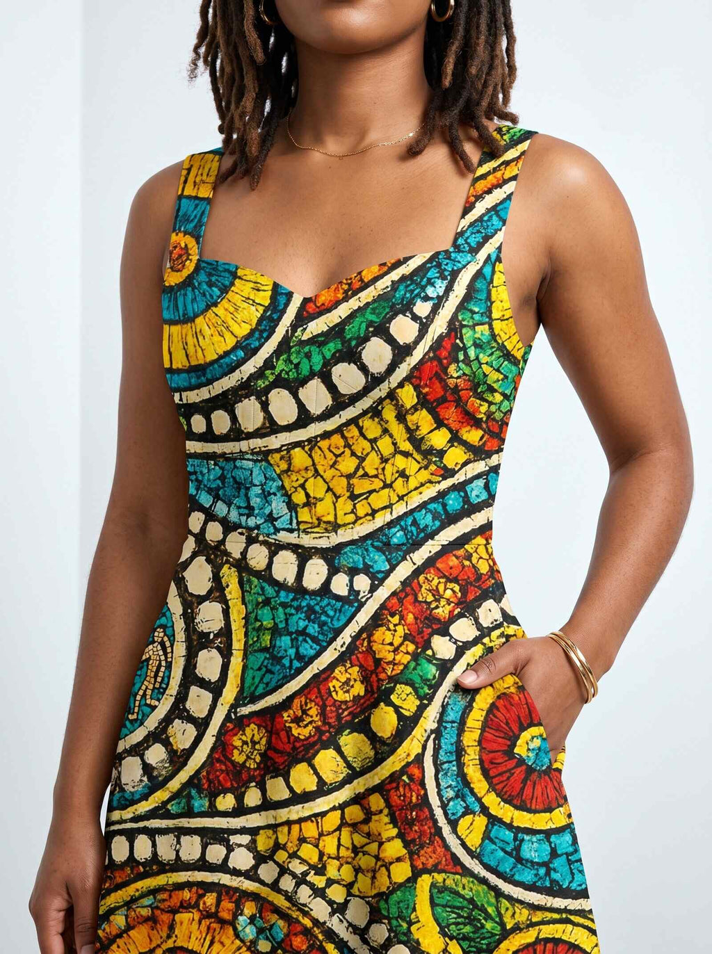 'Taji' Cotton Corset Dress