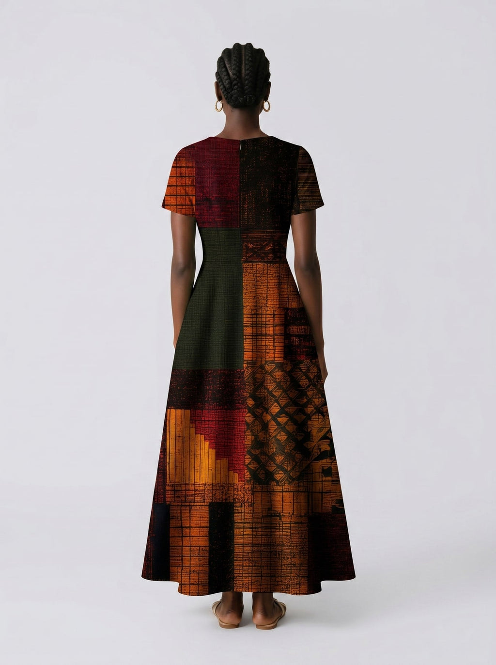 'Inuka' Short Sleeve Maxi Dress