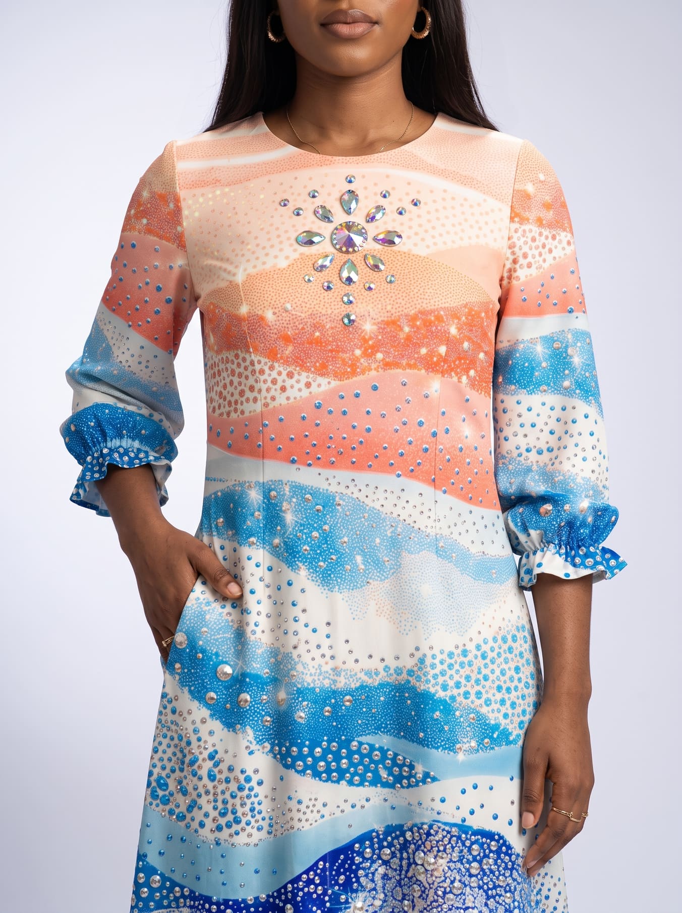 'Maji' Long Sleeve Maxi Dress