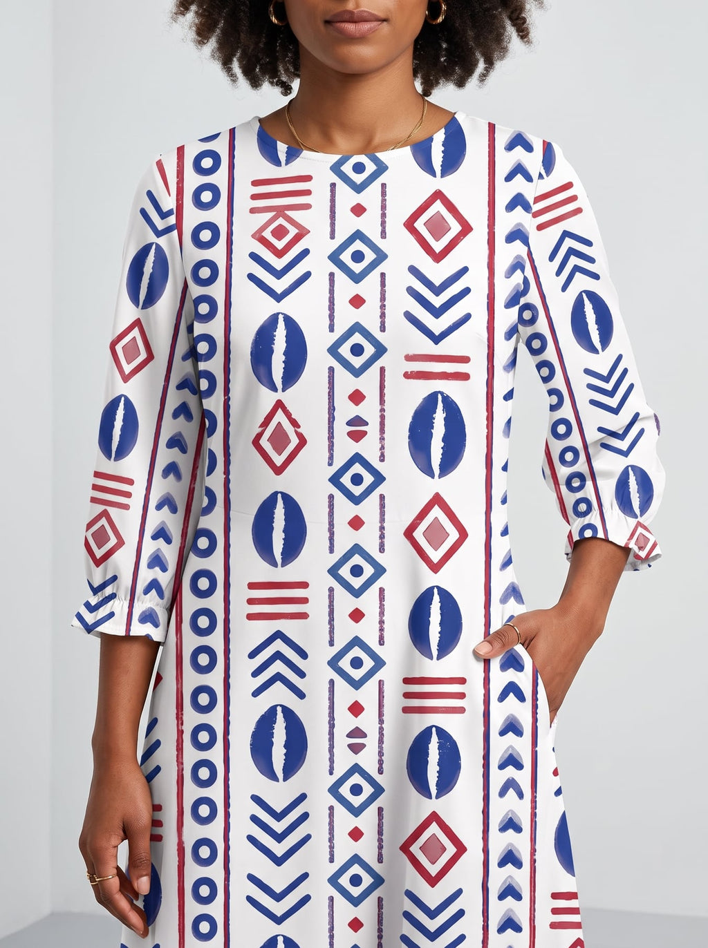'Uhuru' Long Sleeve Maxi Dress