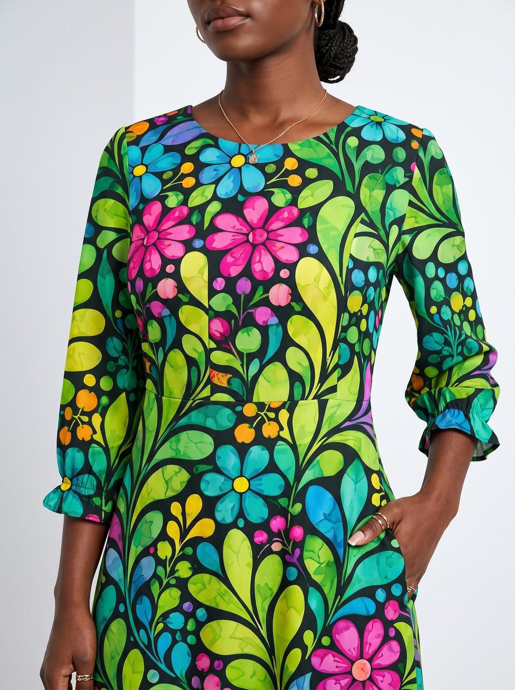 'Zumaridi' Long Sleeve Maxi Dress