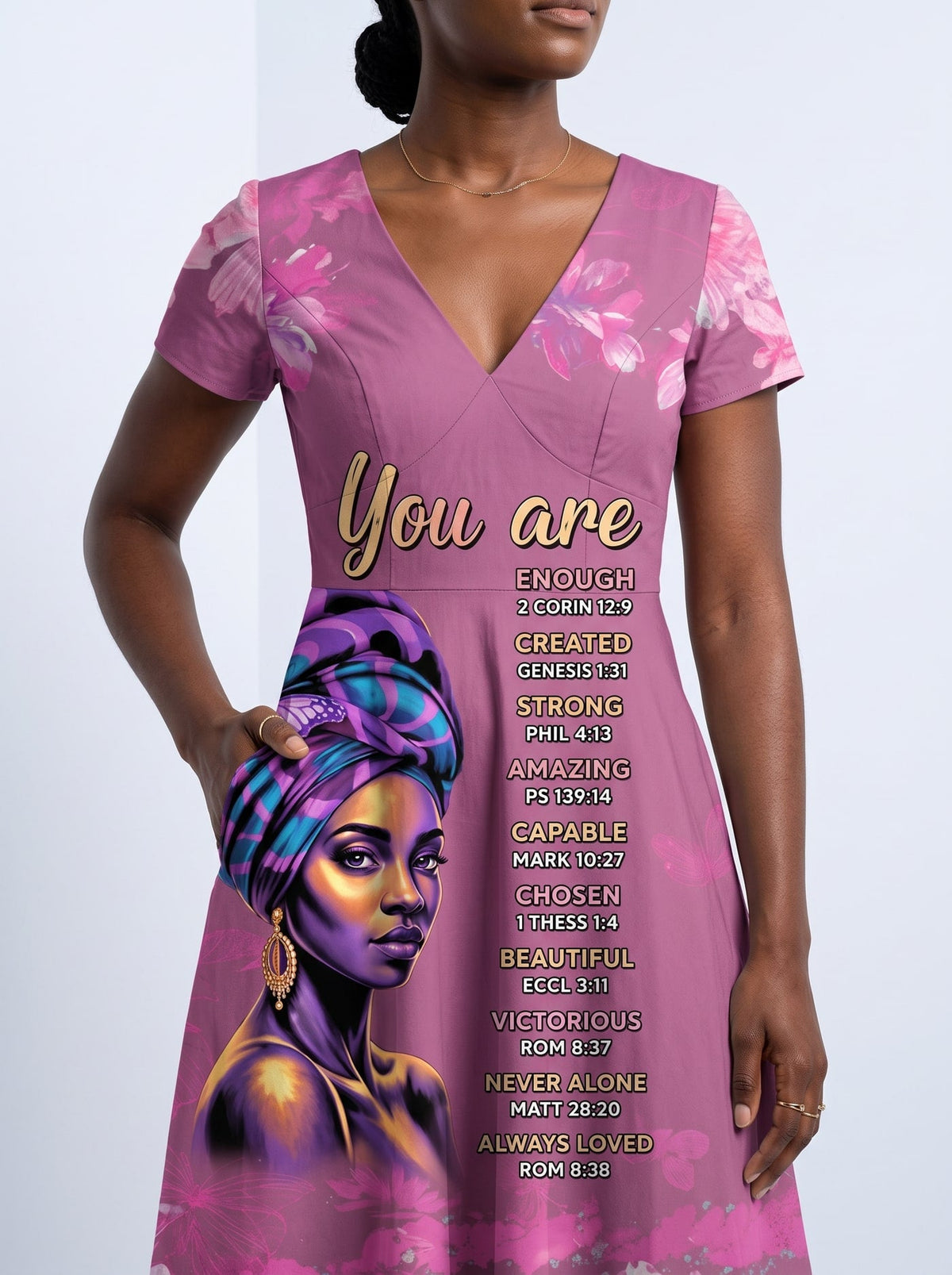 Pink Orchid Short Sleeve Maxi Dress
