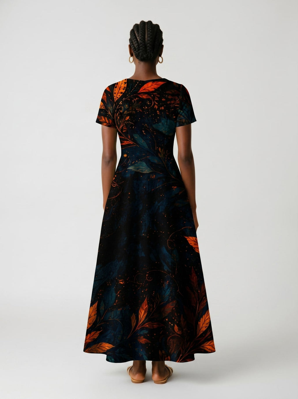 'Huru' Short Sleeve Maxi Dress