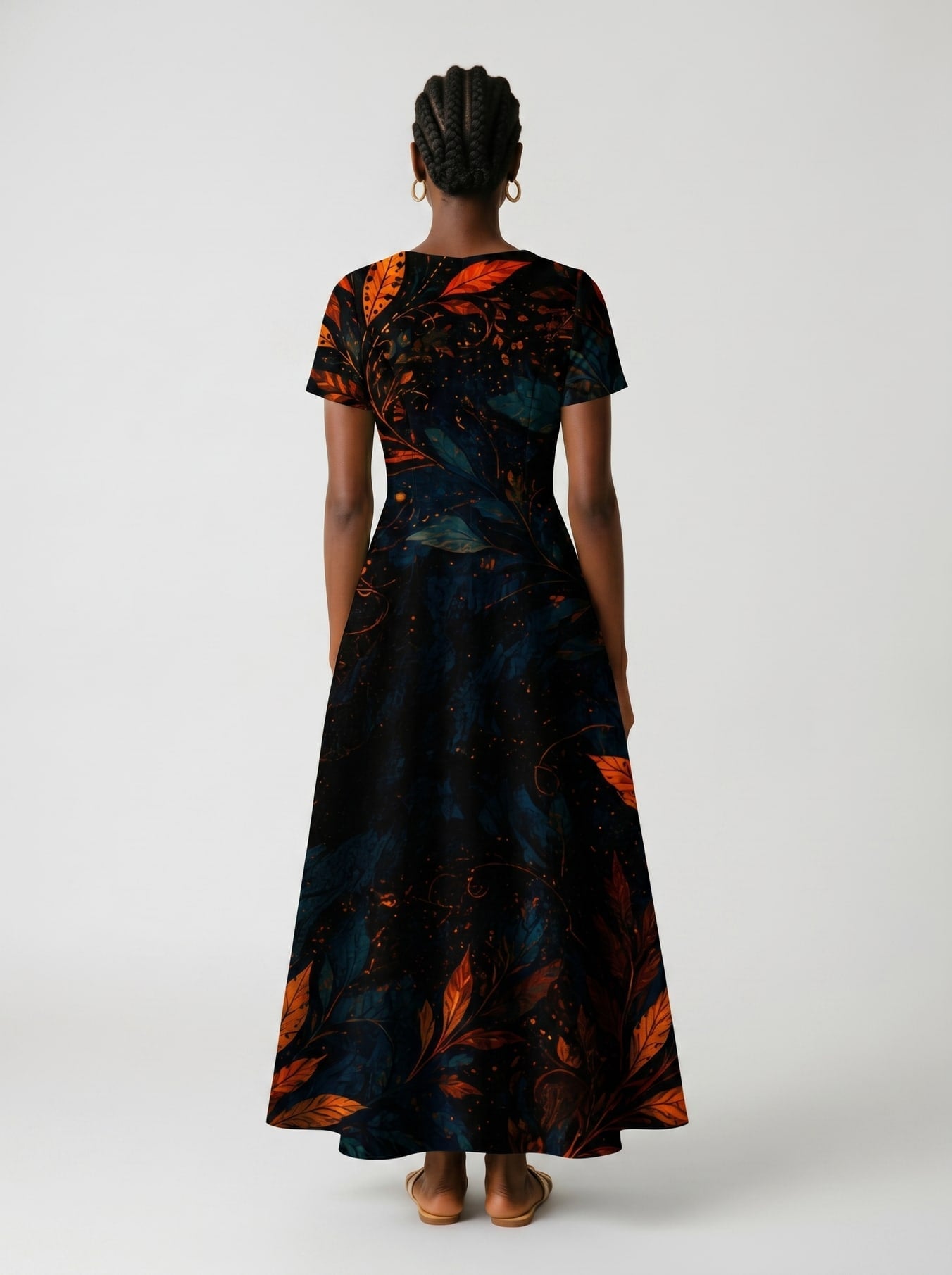 'Huru' Short Sleeve Maxi Dress