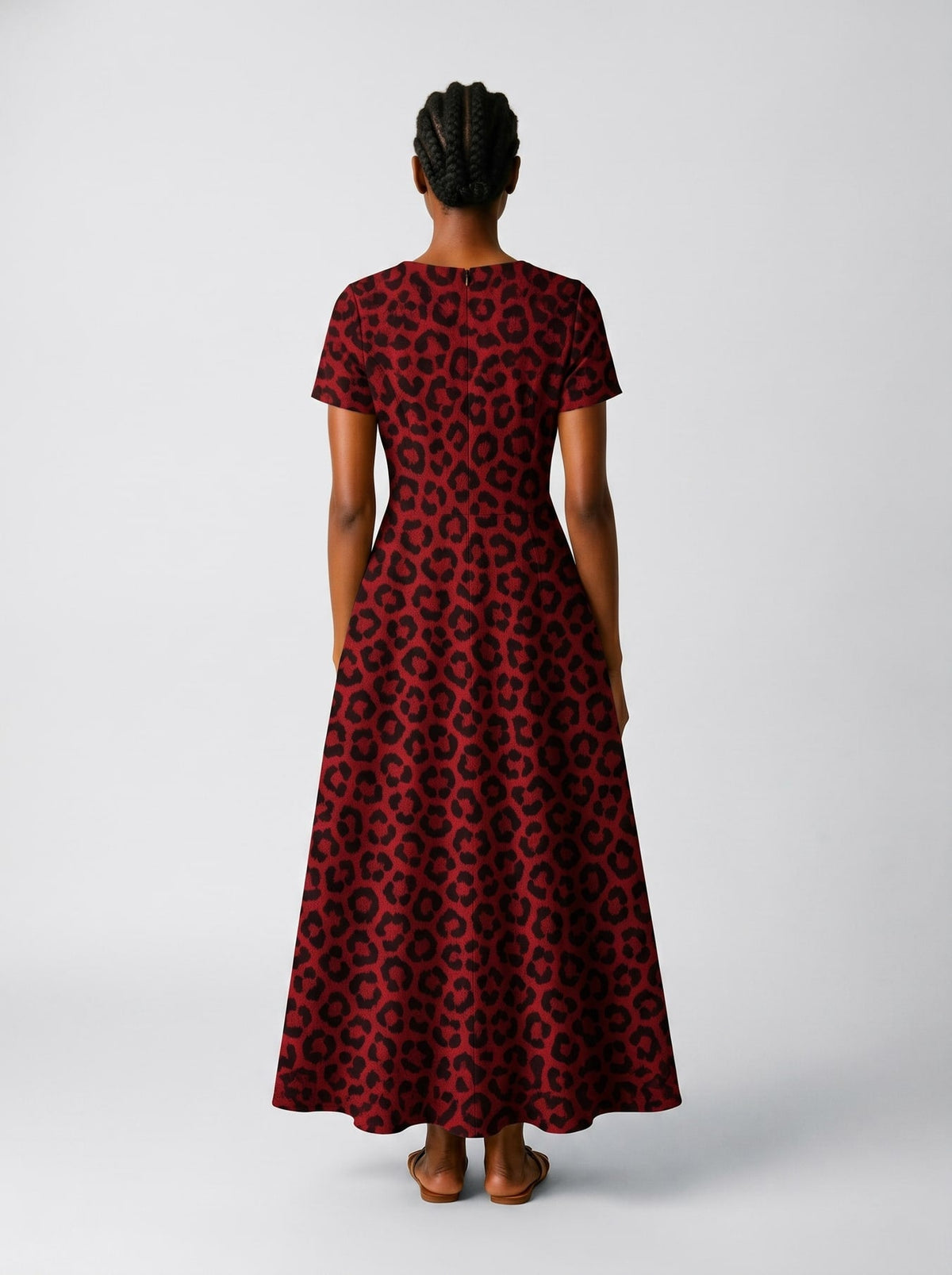 'Imani' Rouge' Short Sleeve Maxi Dress