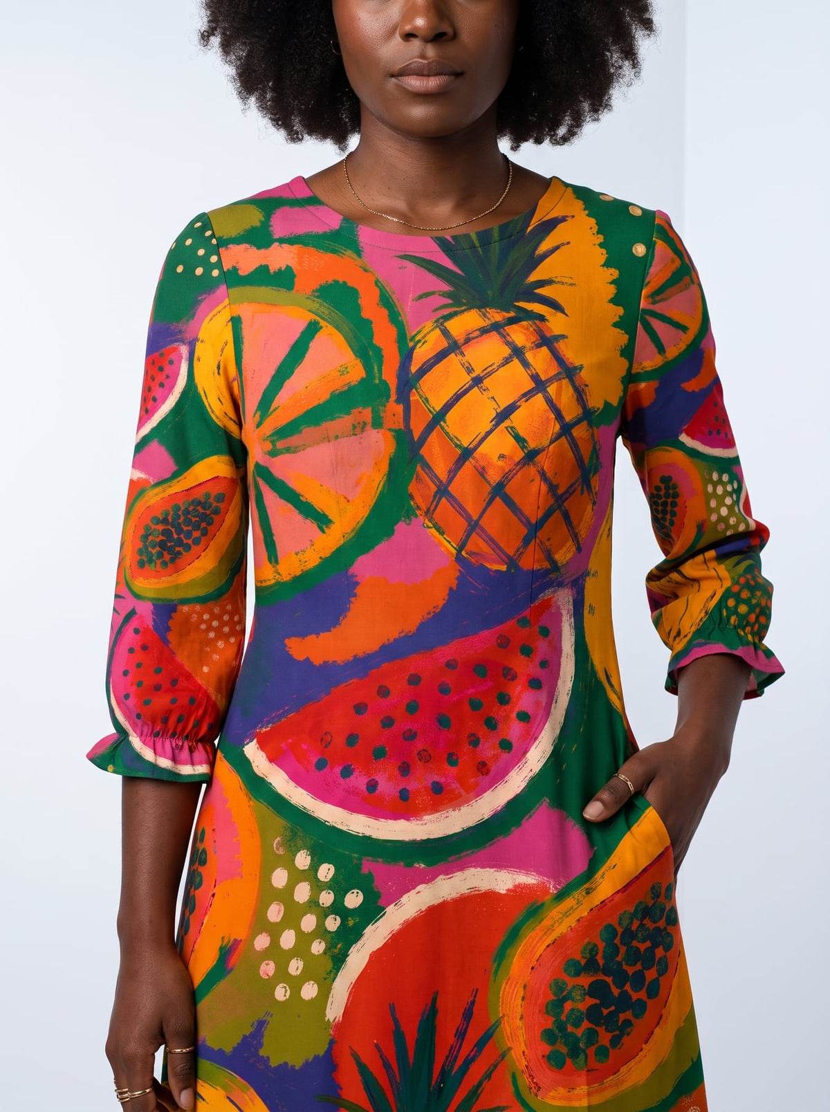 'Matunda' Long Sleeve Maxi Dress