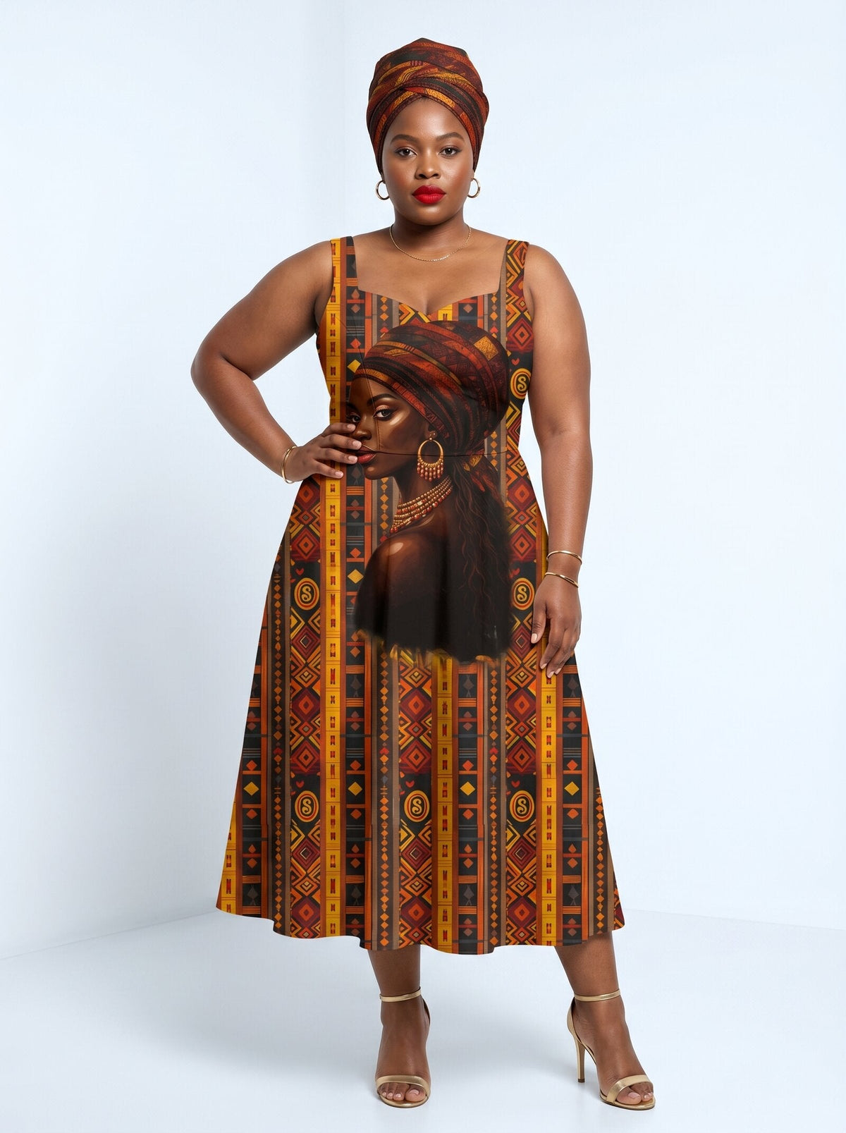 Melanin Radiance Cotton Corset Dress