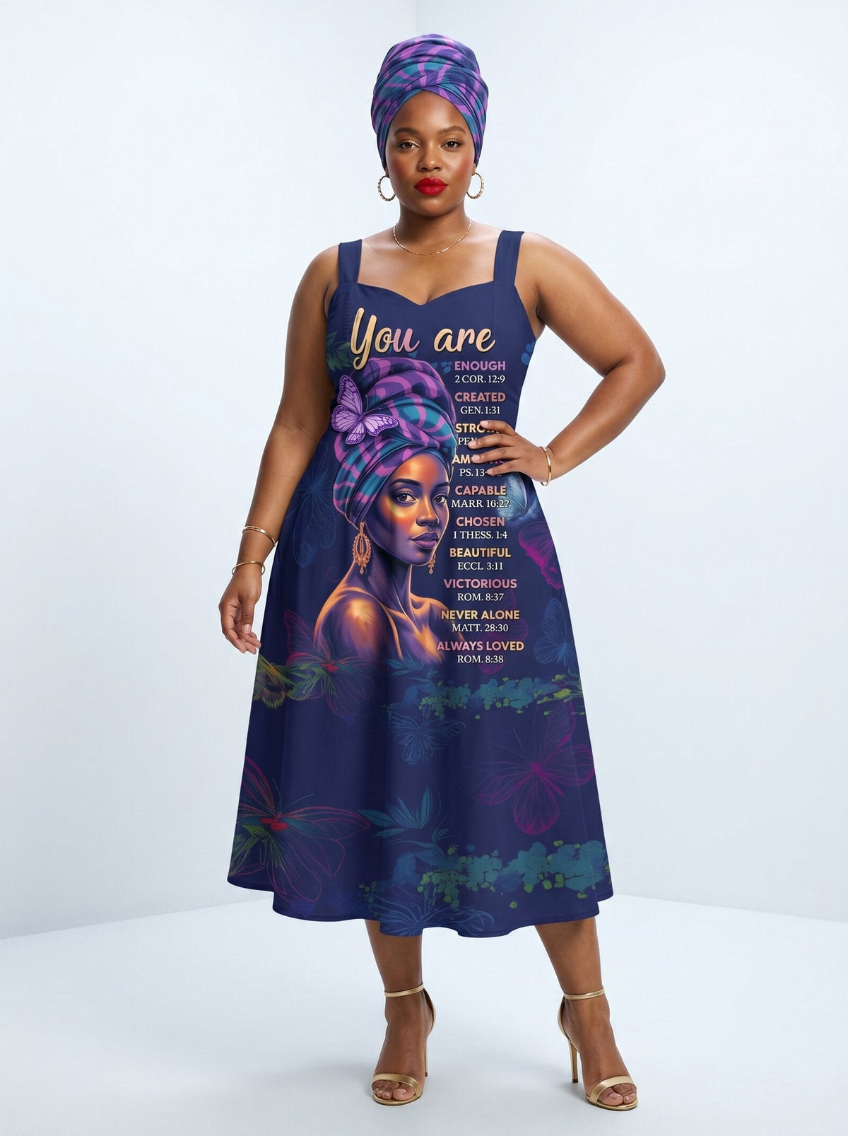 Blue Orchid Cotton Corset Dress