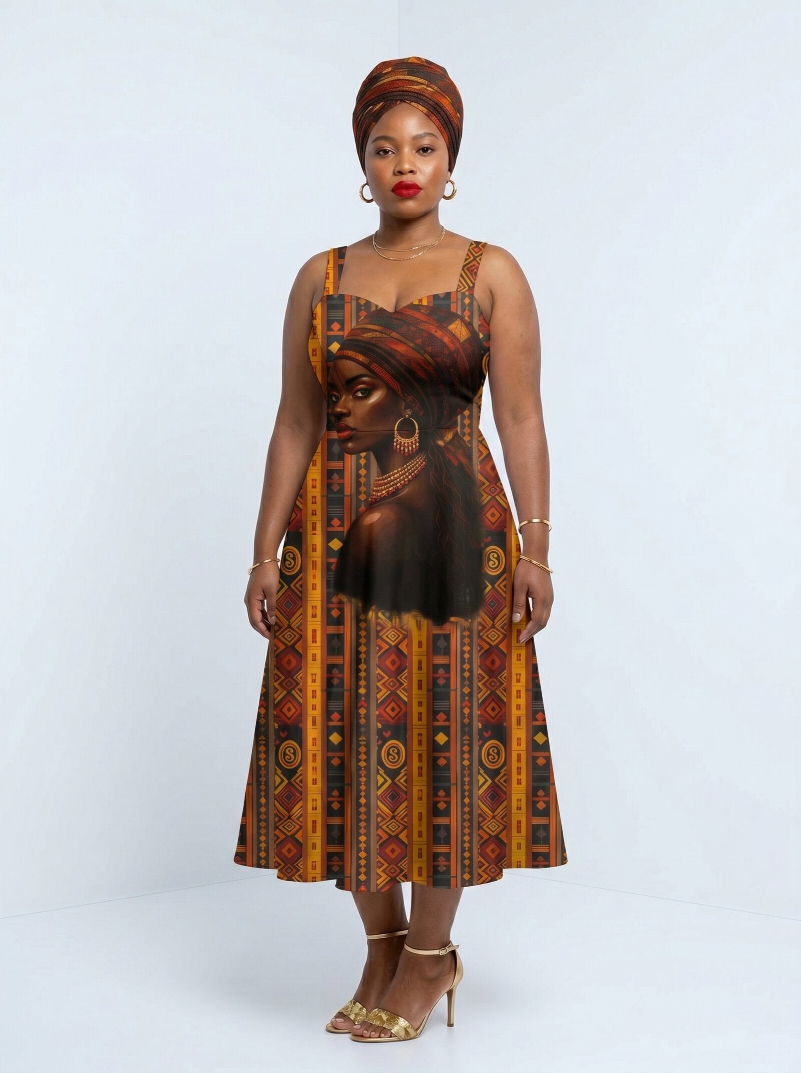 Melanin Radiance Cotton Corset Dress