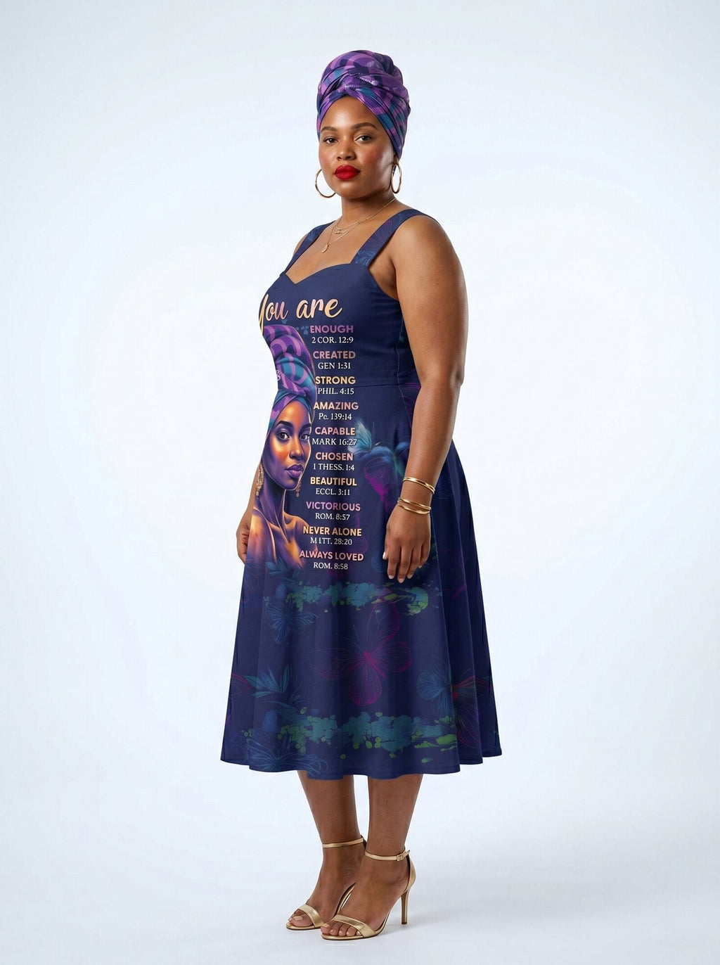 Blue Orchid Cotton Corset Dress