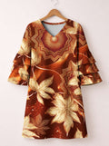 'Joto' Stacked Ruffle Sleeve Dress