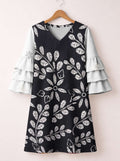 'Kivuli' Stacked Ruffle Sleeve Dress