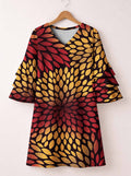 'Mavuno' Stacked Ruffle Sleeve Dress