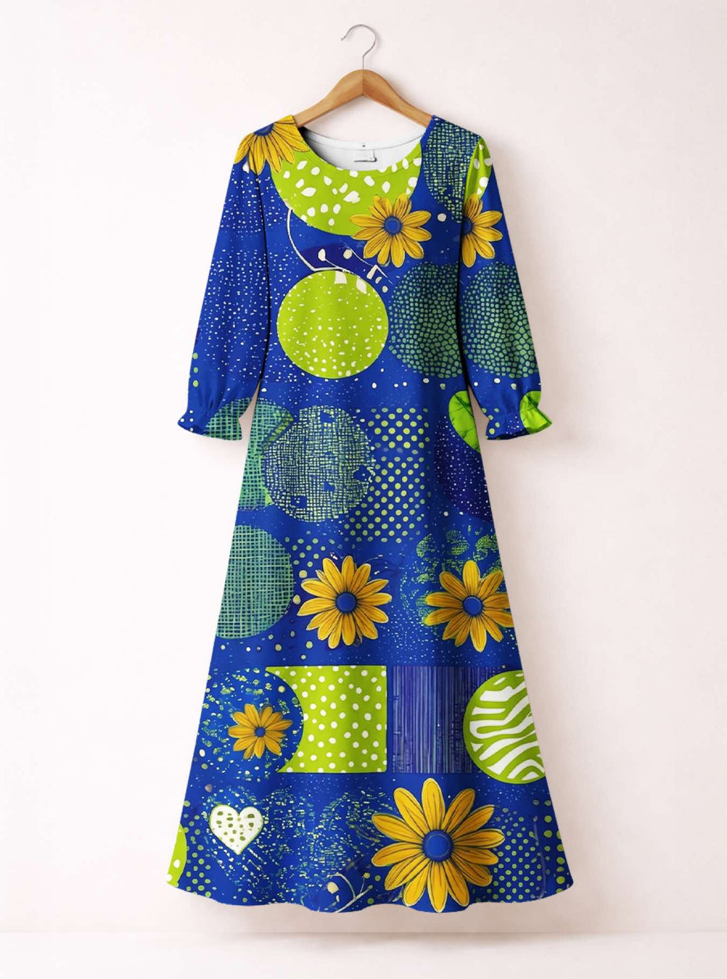 'Mchezo' Long Sleeve Maxi Dress