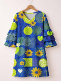 'Mchezo' Stacked Ruffle Sleeve Dress