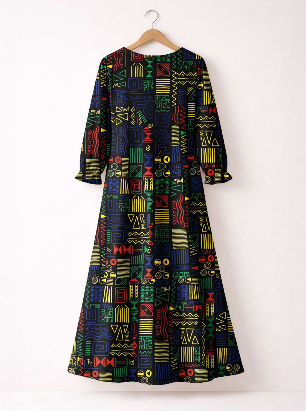 'Michoro' Long Sleeve Maxi Dress