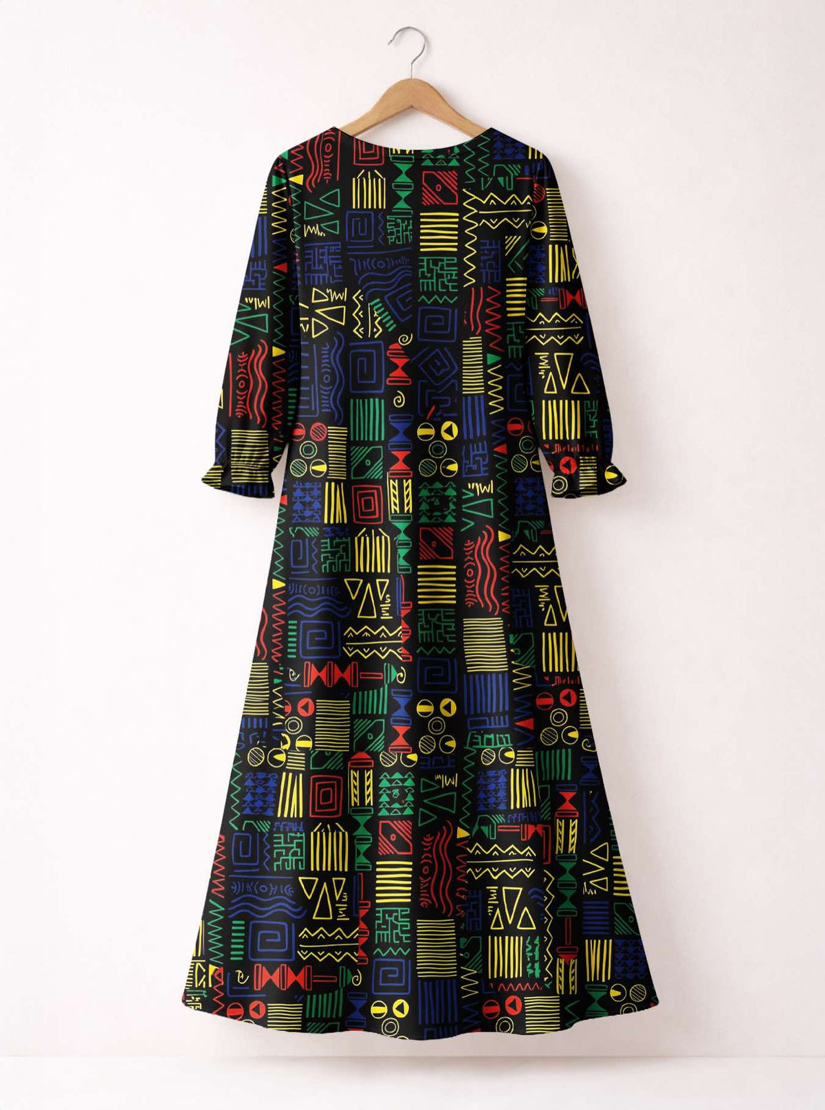 'Michoro' Long Sleeve Maxi Dress