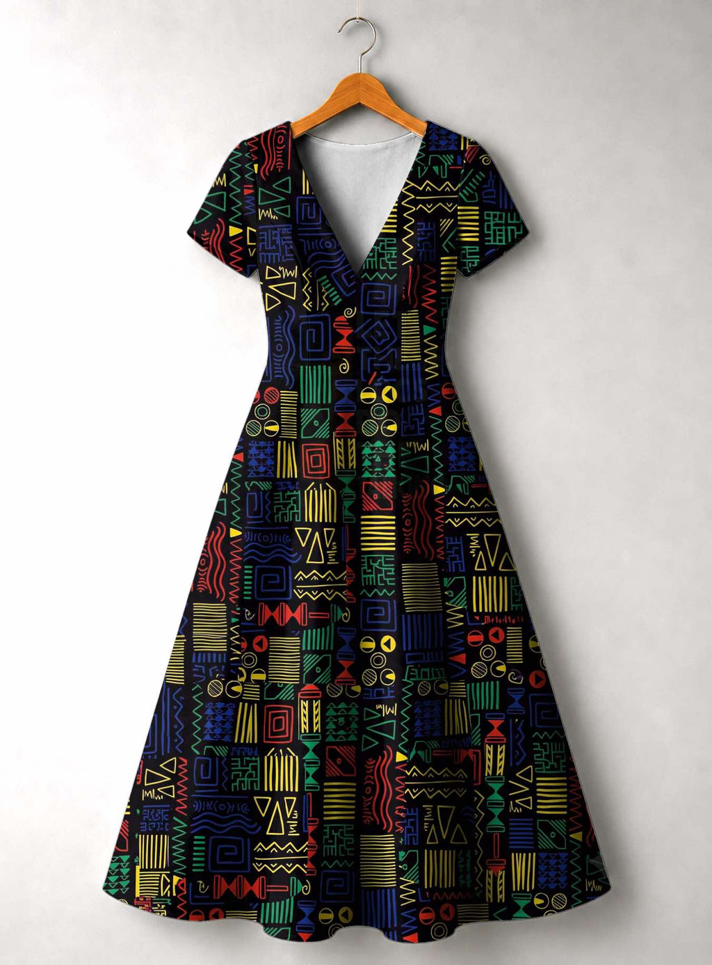 'Michoro' Short Sleeve Maxi Dress