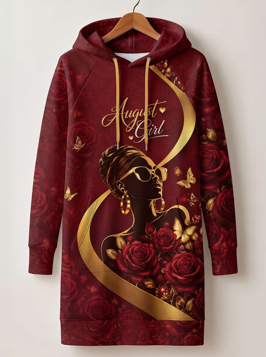 'August Girl Roses' Hoodie Dress