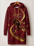 'August Girl Roses' Hoodie Dress