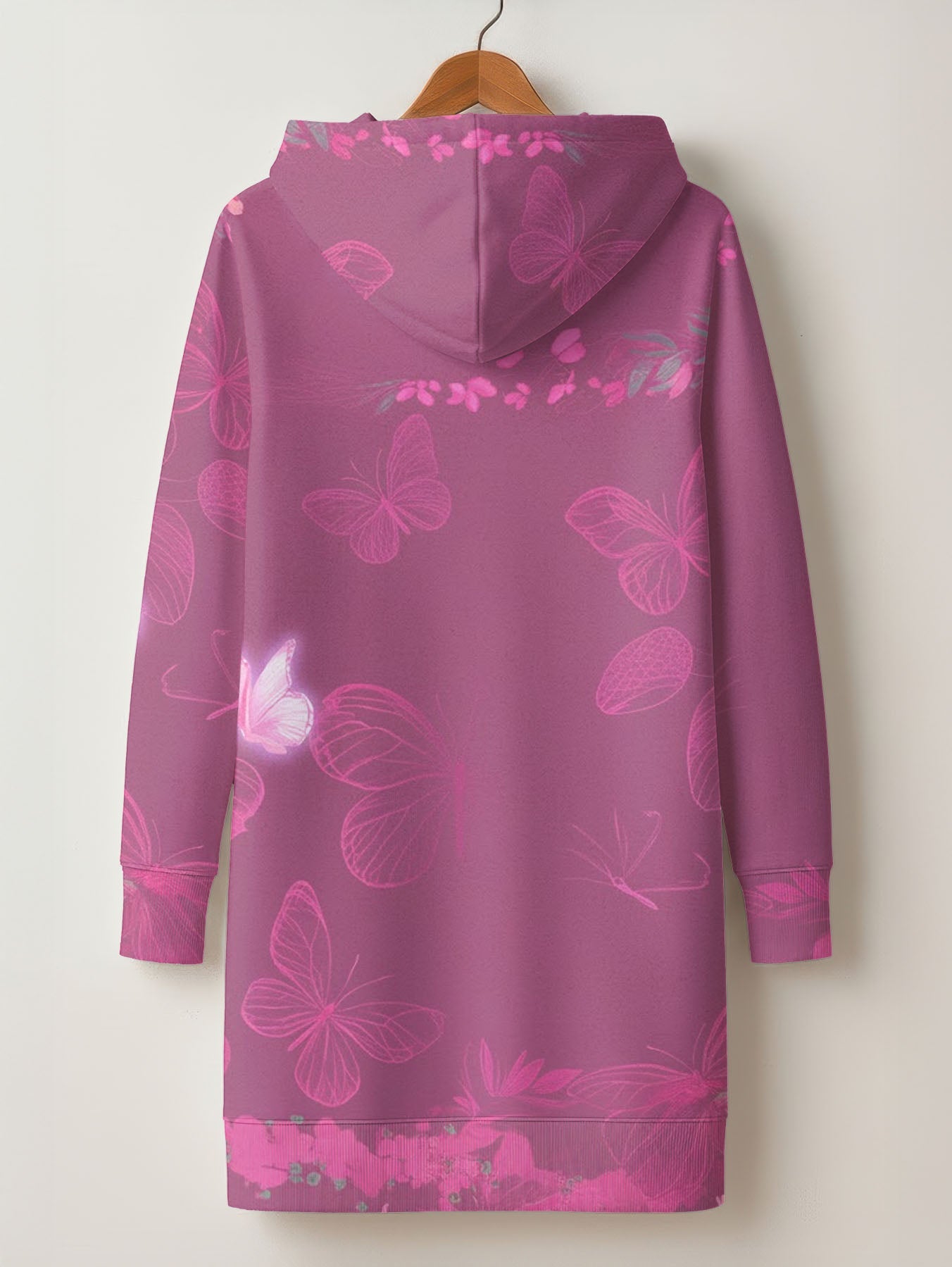 'Imani' Wild Rose Hoodie Dress