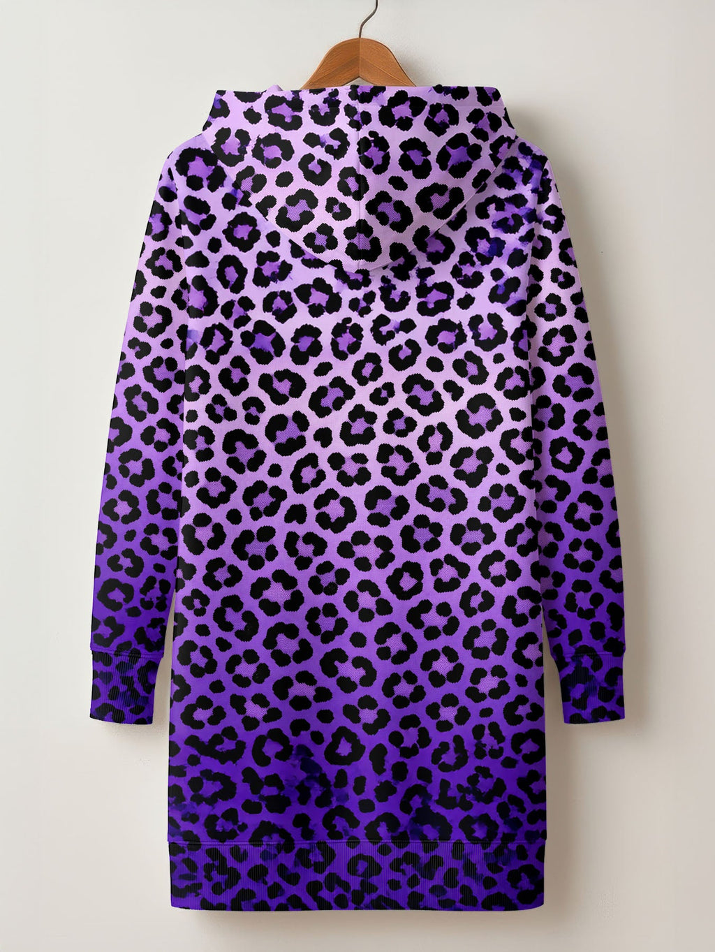 'Unstoppable' Amethyst Leopard Hoodie Dress