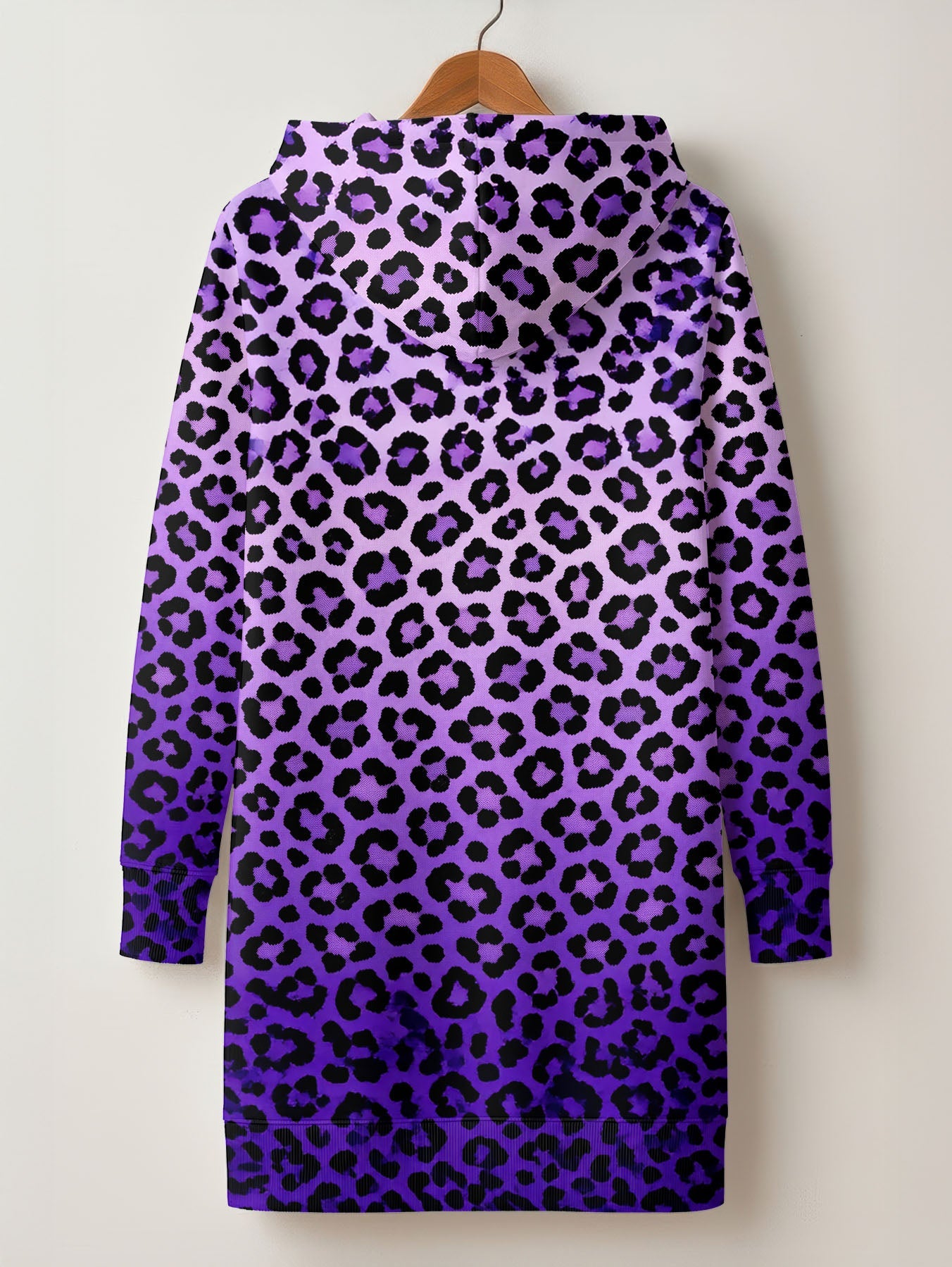 'Unstoppable' Amethyst Leopard Hoodie Dress