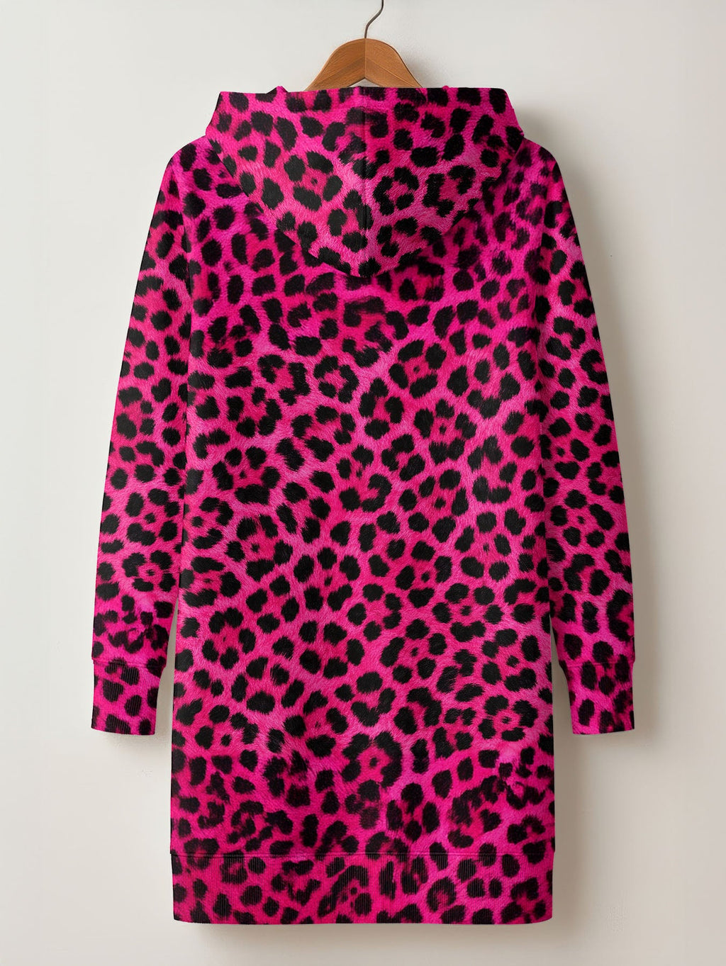 'Unstoppable' Pink Leopard Hoodie Dress