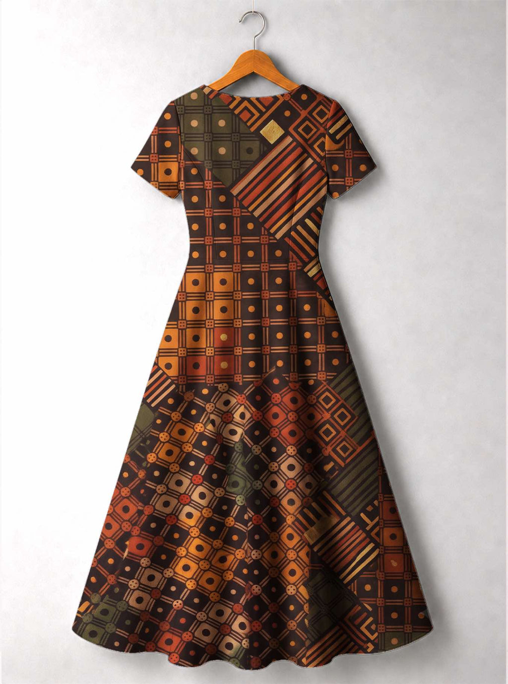 'Mkeka' Short Sleeve Maxi Dress