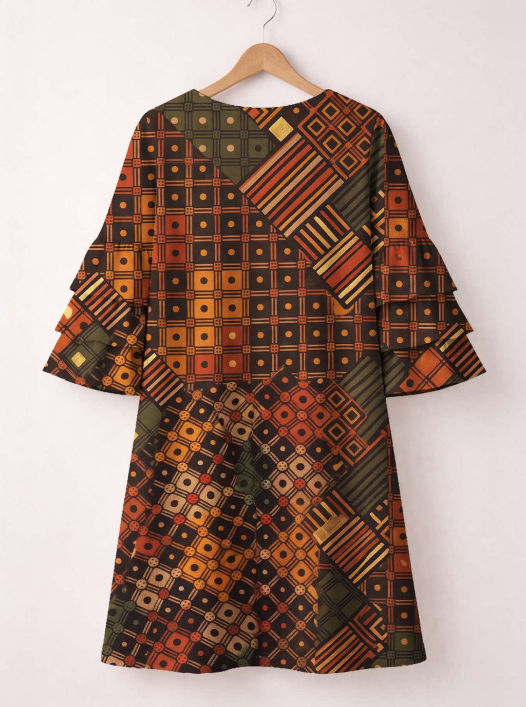 'Mkeka' Stacked Ruffle Sleeve Dress