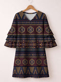 'Msuko' Stacked Ruffle Sleeve Dress
