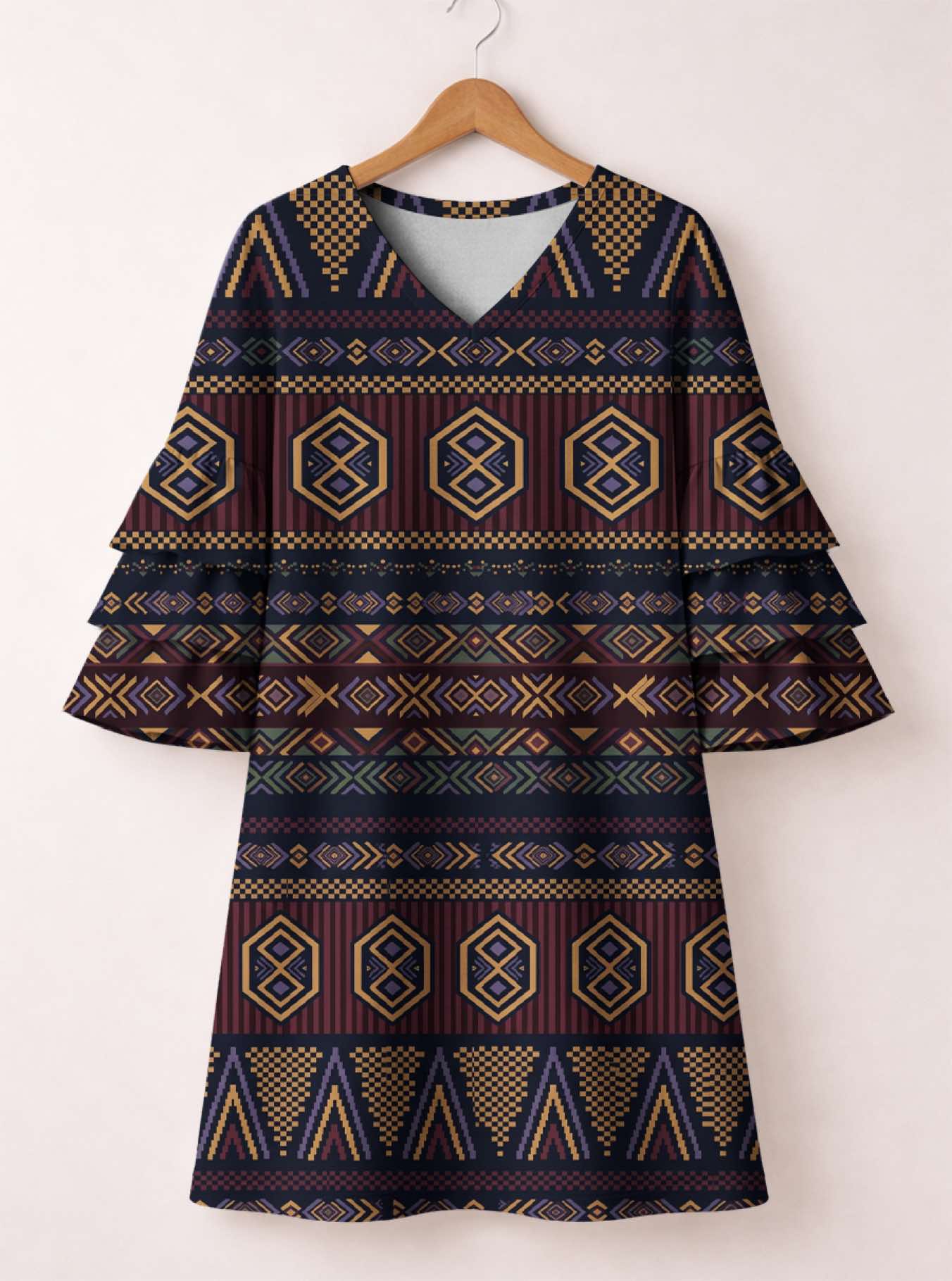 'Msuko' Stacked Ruffle Sleeve Dress